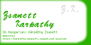 zsanett karpathy business card